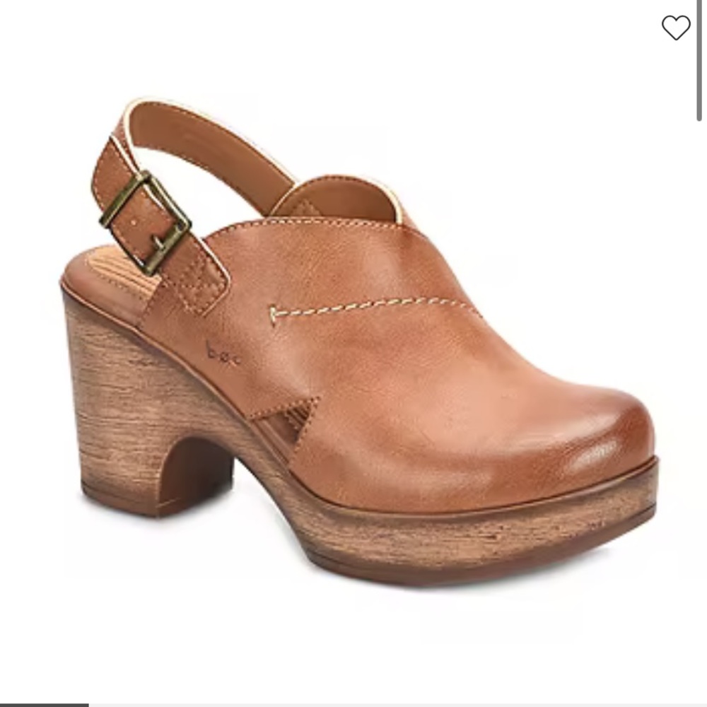 Leather Heeled Clogs